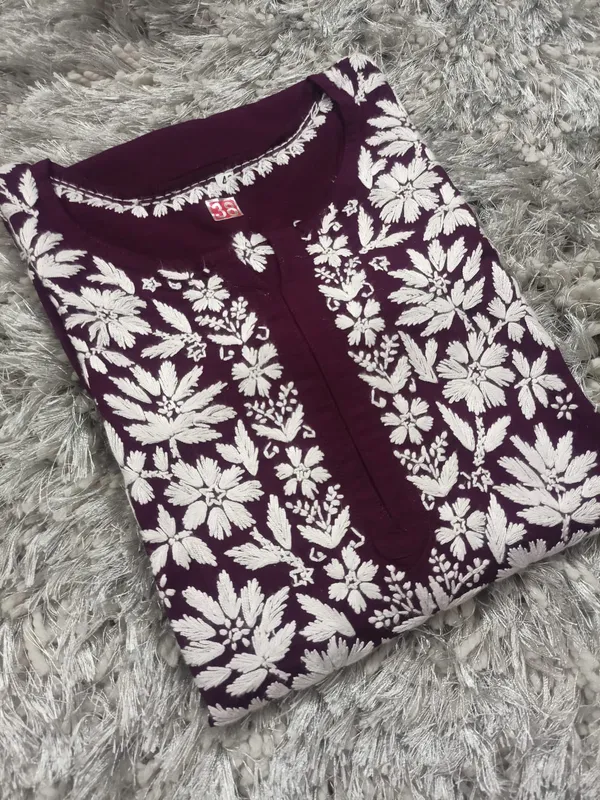 Aabroo_Hand_Work_Fine_Chikankari_Straight_Kurta_For_Women