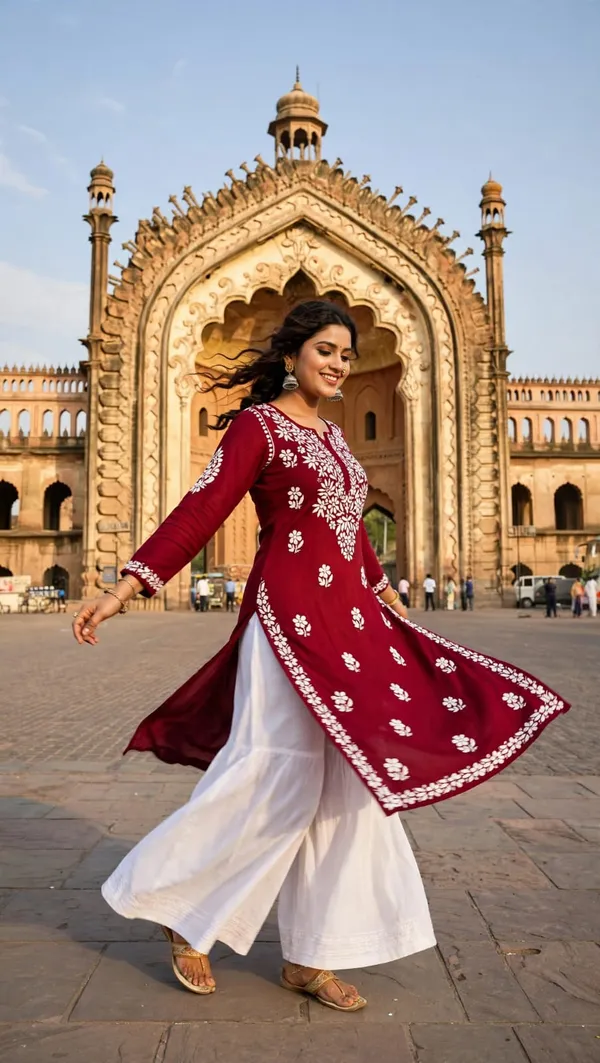 Aab-E-Neel_Hand_Work_Fine_Chikankari_Straight_Kurti_For_Women