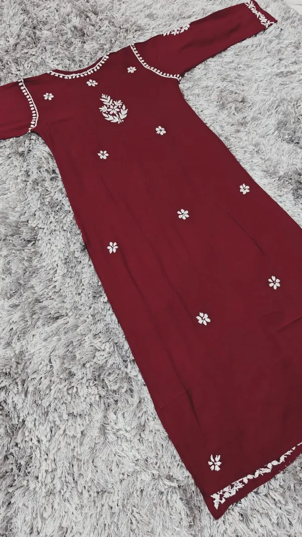 Aab-E-Neel_Hand_Work_Fine_Chikankari_Straight_Kurti_For_Women