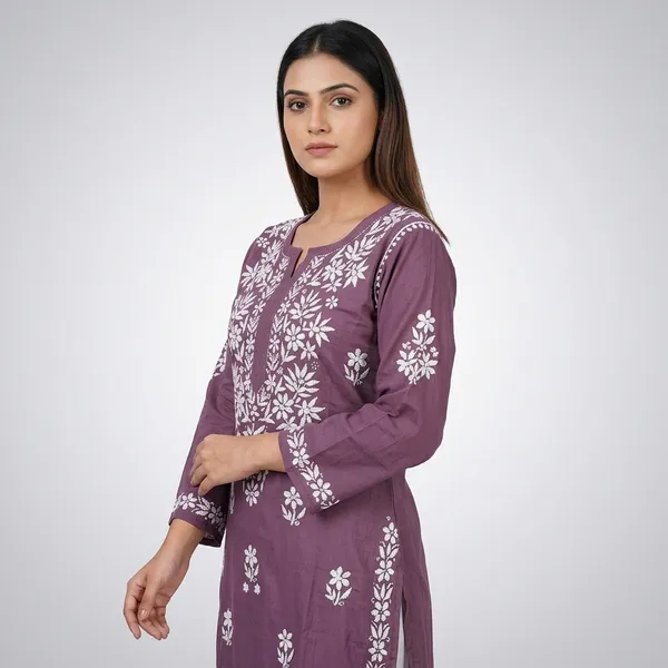 Neel_Pari_Hand_Work_Fine_Chikankari_Straight_Kurti_For_Women
