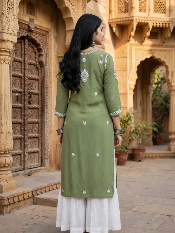 Nayab_Hand_Work_Fine_Chikankari_Straight_Kurti_For_Women