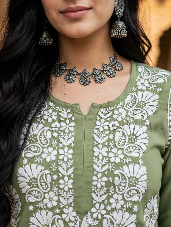 Nayab_Hand_Work_Fine_Chikankari_Straight_Kurti_For_Women