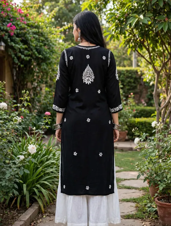 Saanvi_Hand_Work_Fine_Chikankari_Straight_Kurti_For_Women