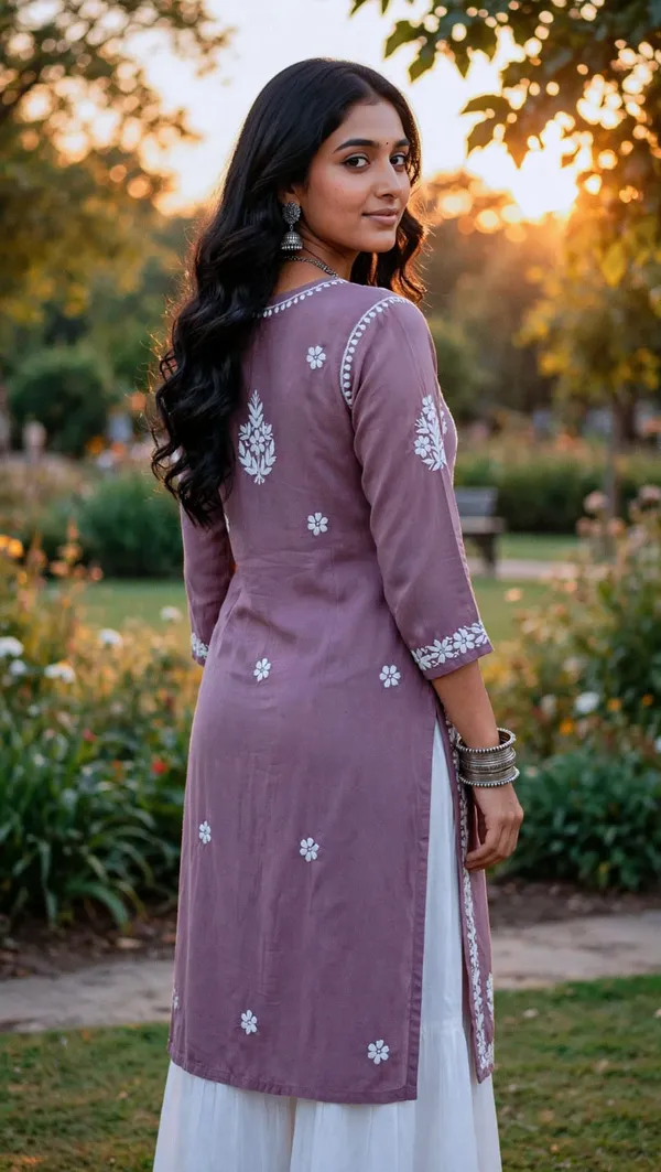 Neel_Pari_Hand_Work_Fine_Chikankari_Straight_Kurti_For_Women