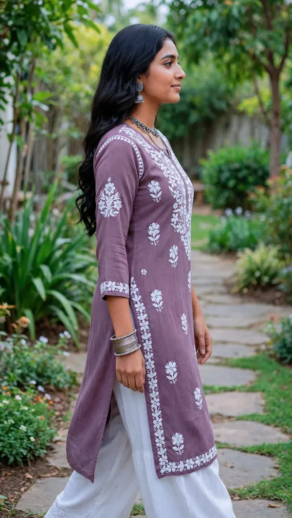 Neel_Pari_Hand_Work_Fine_Chikankari_Straight_Kurti_For_Women