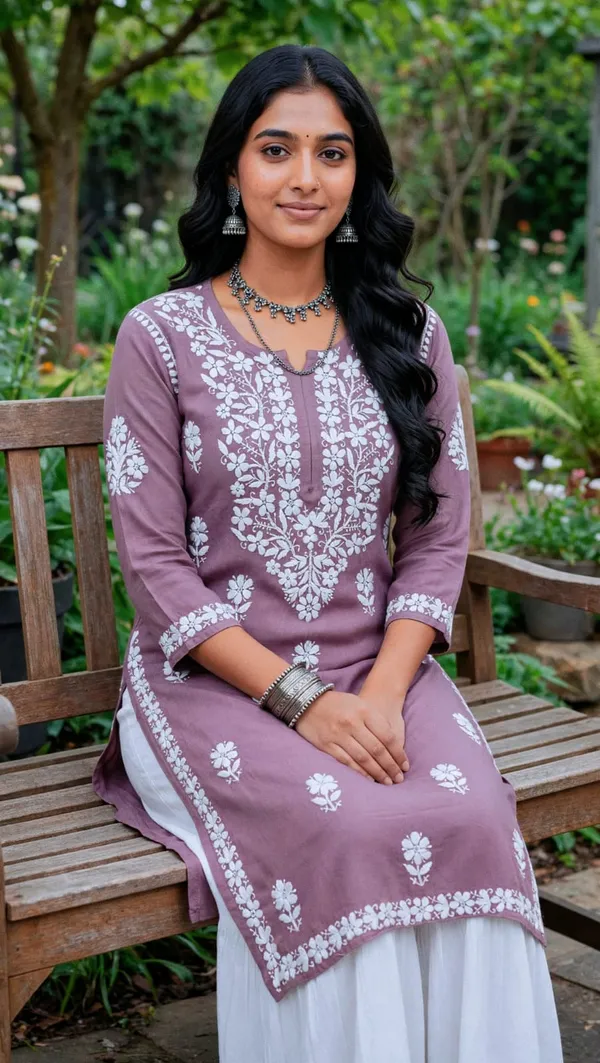 Neel_Pari_Hand_Work_Fine_Chikankari_Straight_Kurti_For_Women