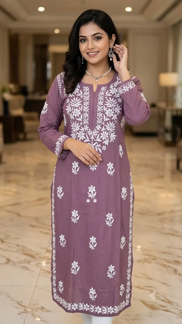 Neel_Pari_Hand_Work_Fine_Chikankari_Straight_Kurti_For_Women