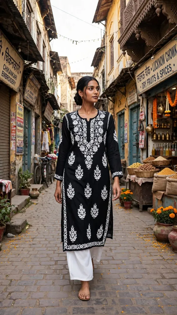 Anaya_Hand_Work_Fine_Chikankari_Straight_Kurti_For_Women