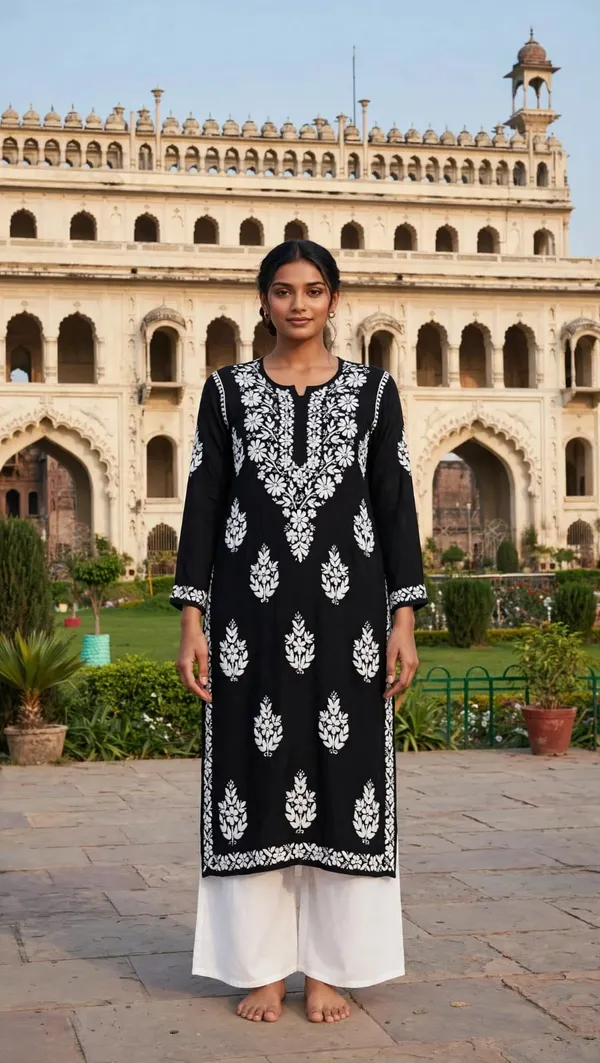 Anaya_Hand_Work_Fine_Chikankari_Straight_Kurti_For_Women