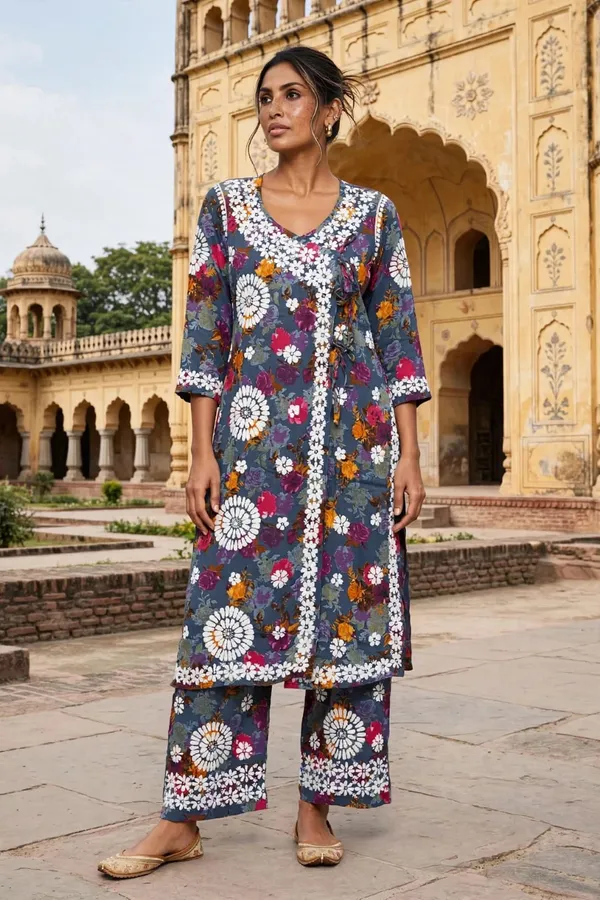Zarqash_Mulmul_Cotton_Floral_Print_Angarkha_Palazzo_Set_For_Women