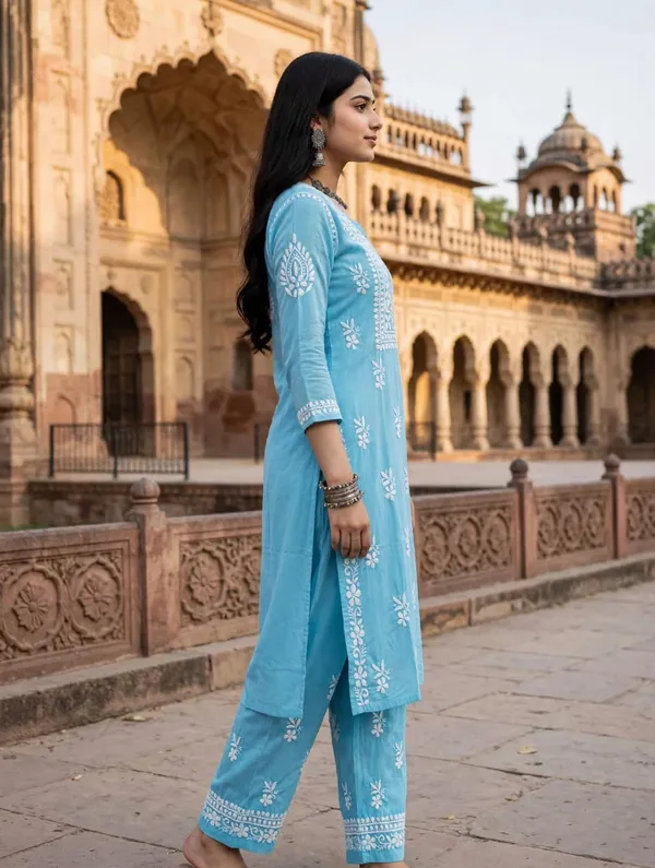 Rang-e-Noor_Hand_Work_Fine_Chikankari_Pant_Set_For_Women