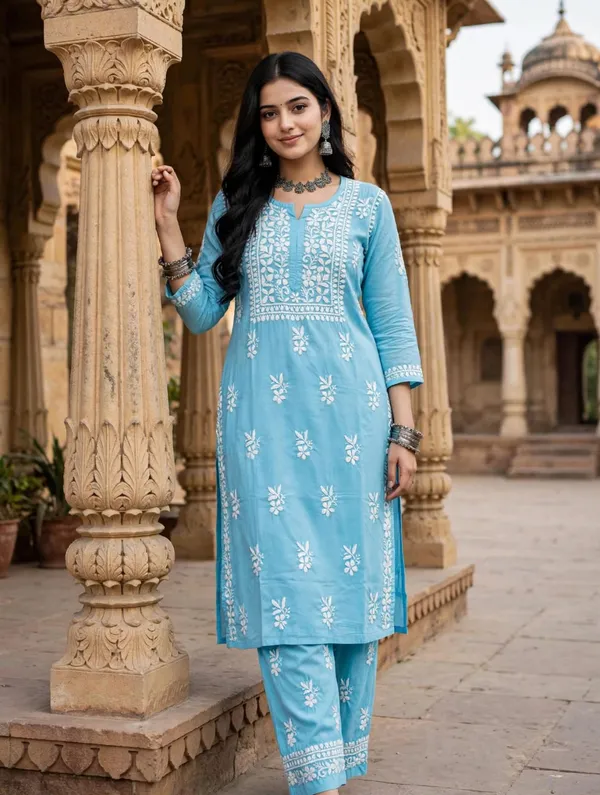 Rang-e-Noor_Hand_Work_Fine_Chikankari_Pant_Set_For_Women