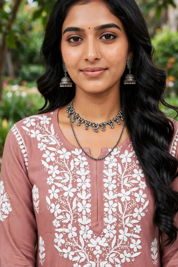 Saanvi_Hand_Work_Fine_Chikankari_Straight_Kurti_For_Women