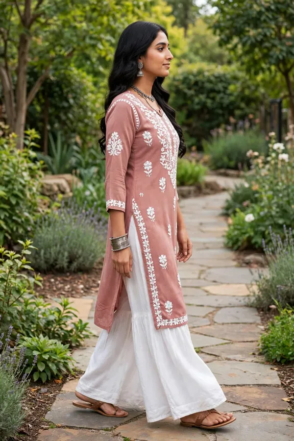 Saanvi_Hand_Work_Fine_Chikankari_Straight_Kurti_For_Women
