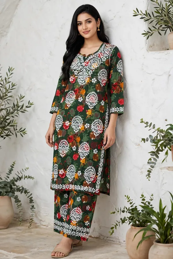 Haseen_Mulmul_Cotton_Floral_Print_Embroidered_Kurti_Palazzo_Set_For_Women