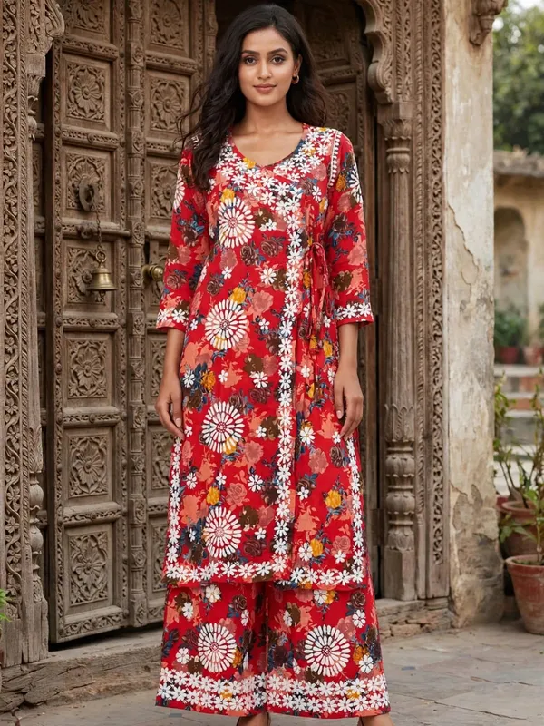 Nazakat_Mulmul_Cotton_Floral_Print_Angarkha_Palazzo_Set_For_Women