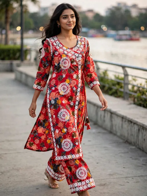 Nazakat_Mulmul_Cotton_Floral_Print_Angarkha_Palazzo_Set_For_Women