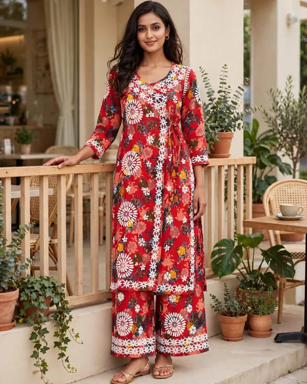 Nazakat_Mulmul_Cotton_Floral_Print_Angarkha_Palazzo_Set_For_Women