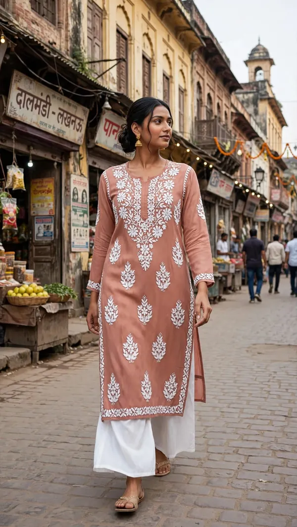 Sitara_Hand_Work_Fine_Chikankari_Straight_Kurti_For_Women