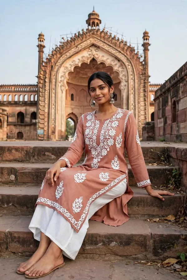 Sitara_Hand_Work_Fine_Chikankari_Straight_Kurti_For_Women
