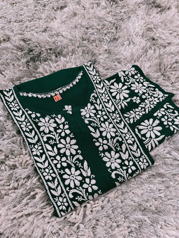 Prisha_Hand_Work_Fine_Chikankari_Straight_Kurti_For_Women