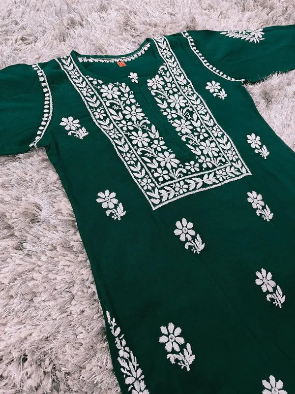 Prisha_Hand_Work_Fine_Chikankari_Straight_Kurti_For_Women