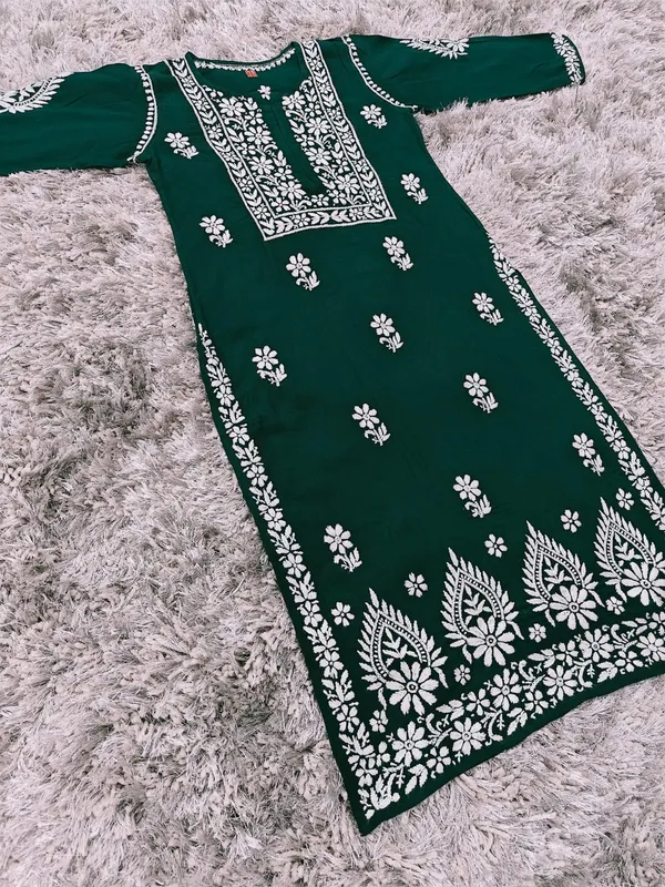 Prisha_Hand_Work_Fine_Chikankari_Straight_Kurti_For_Women