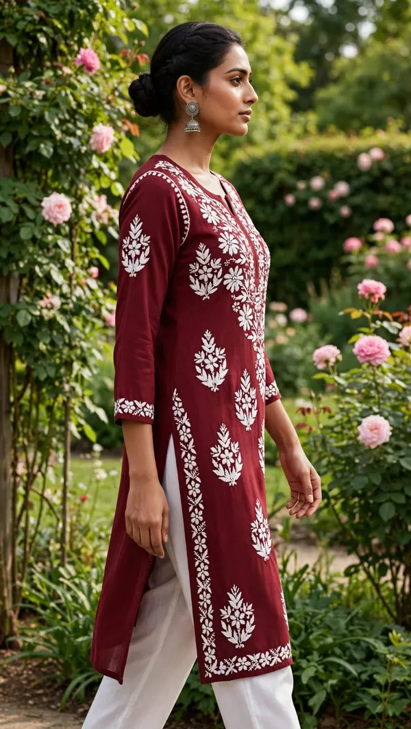 Vaidehi_Hand_Work_Fine_Chikankari_Straight_Kurti_For_Women