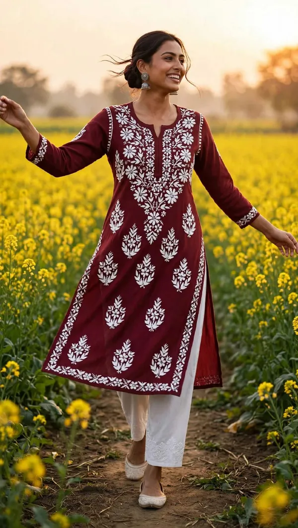 Vaidehi_Hand_Work_Fine_Chikankari_Straight_Kurti_For_Women