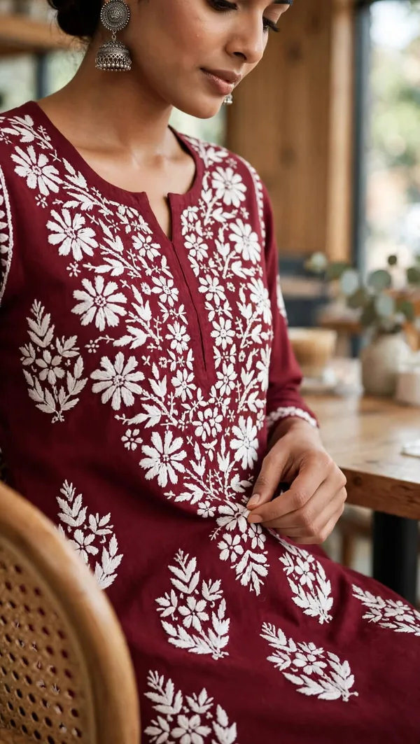 Vaidehi_Hand_Work_Fine_Chikankari_Straight_Kurti_For_Women