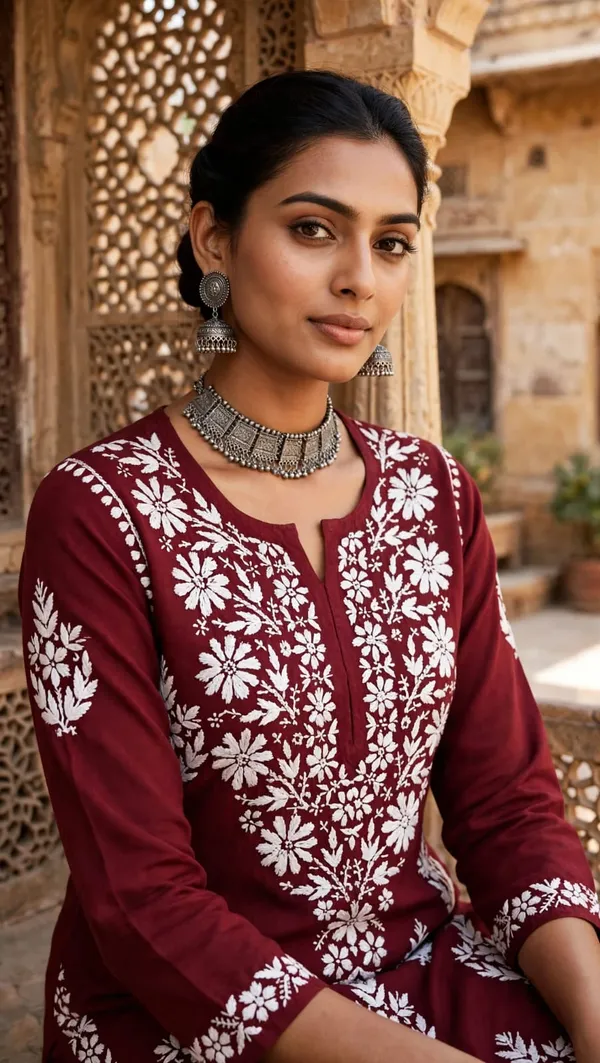 Vaidehi_Hand_Work_Fine_Chikankari_Straight_Kurti_For_Women
