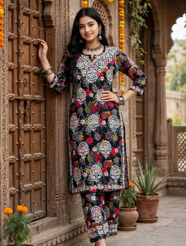 Khumari_Mulmul_Cotton_Floral_Print_Kurti_Palazzo_Set_For_Women