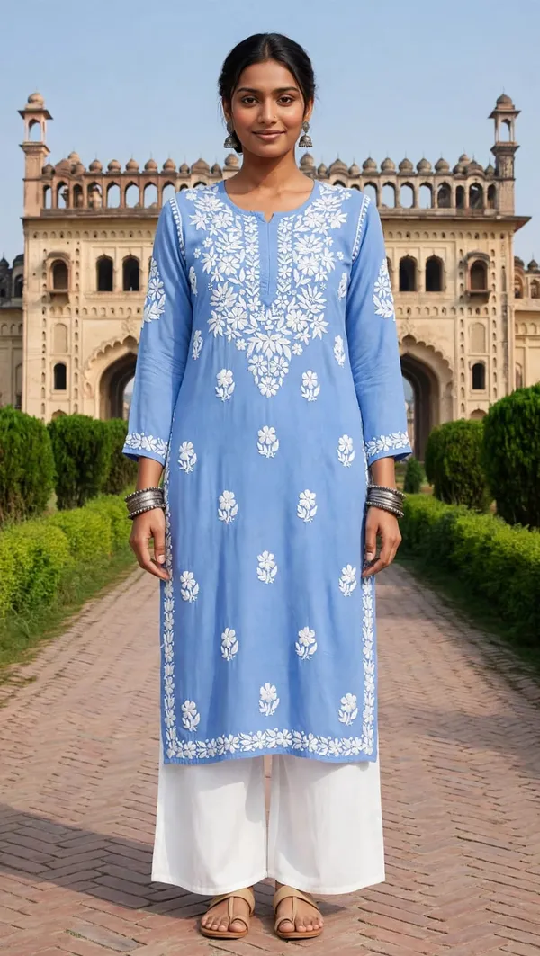 Siya_Hand_Work_Fine_Chikankari_Straight_Kurti_For_Women