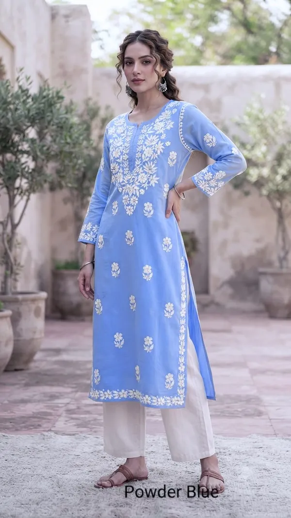 Siya_Hand_Work_Fine_Chikankari_Straight_Kurti_For_Women
