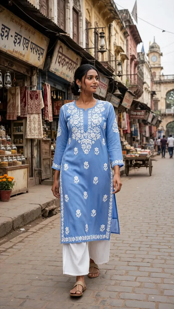 Siya_Hand_Work_Fine_Chikankari_Straight_Kurti_For_Women