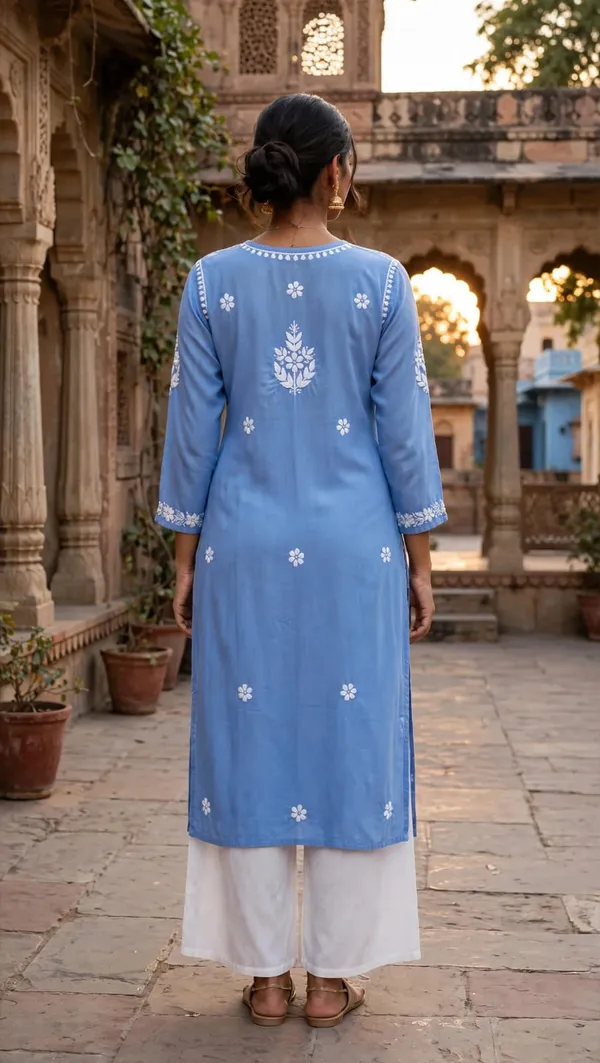 Siya_Hand_Work_Fine_Chikankari_Straight_Kurti_For_Women