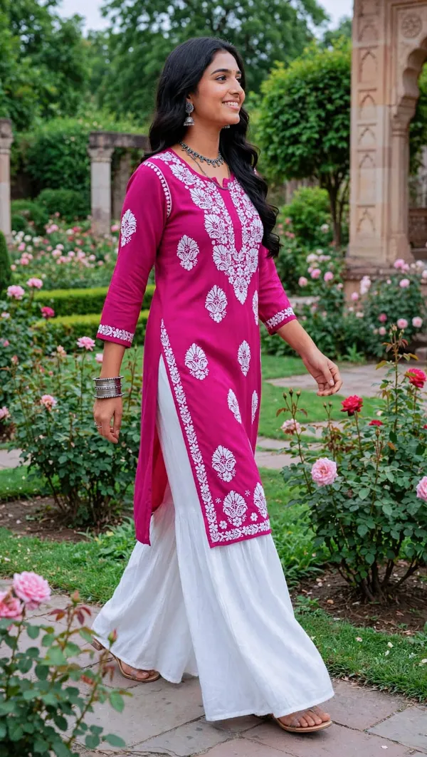 Kashvi_Hand_Work_Fine_Chikankari_Straight_Kurti_For_Women