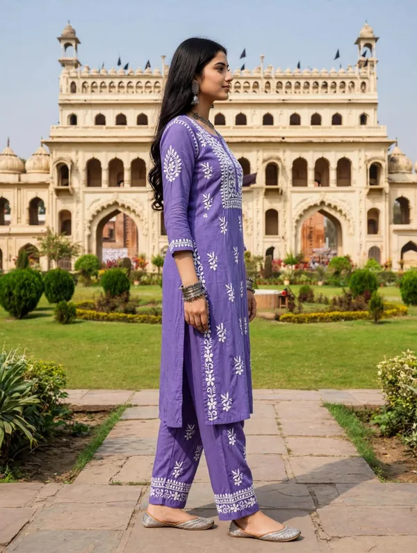 Siya_Hand_Work_Fine_Chikankari_Straight_Pant_Set_For_Women