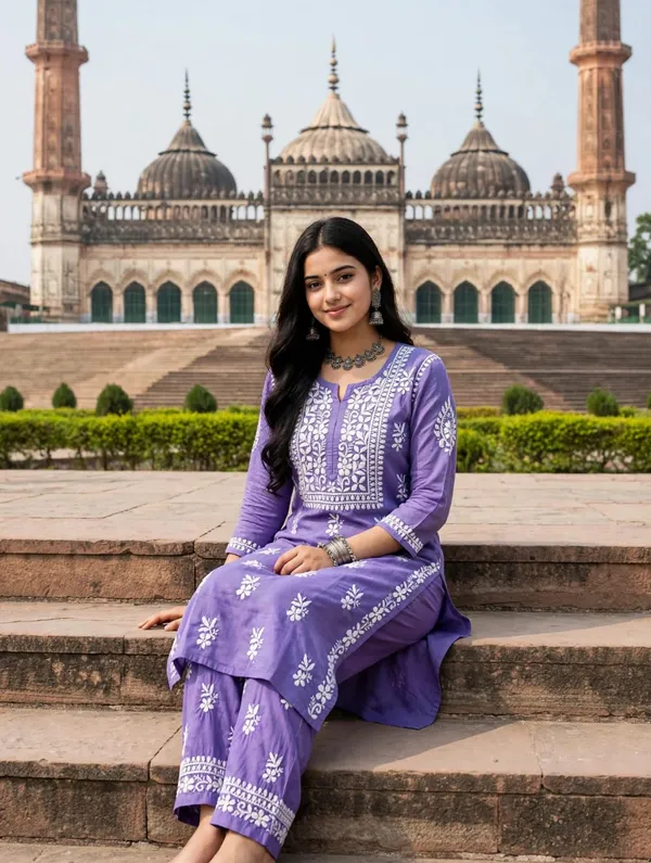 Siya_Hand_Work_Fine_Chikankari_Straight_Pant_Set_For_Women