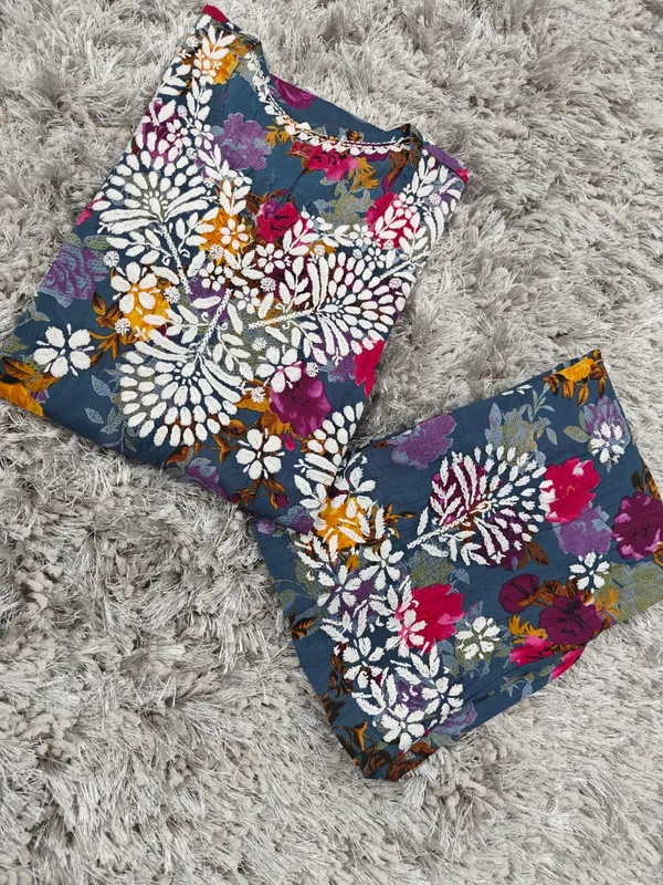 Bahaar_Mulmul_Cotton_Floral_Print_Kurti_Palazzo_Set_For_Women