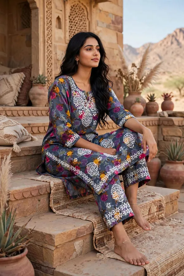 Bahaar_Mulmul_Cotton_Floral_Print_Kurti_Palazzo_Set_For_Women