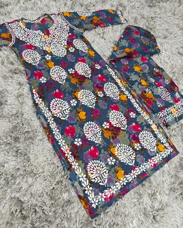 Bahaar_Mulmul_Cotton_Floral_Print_Kurti_Palazzo_Set_For_Women