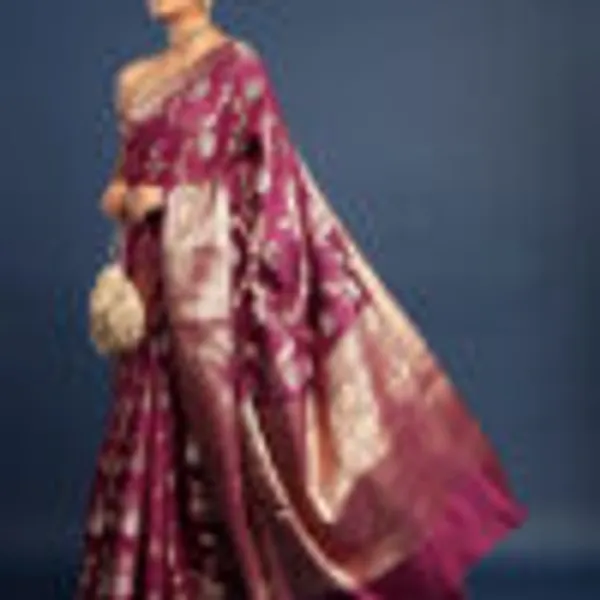 Wine_Pure_Silk_Saree_For_Women