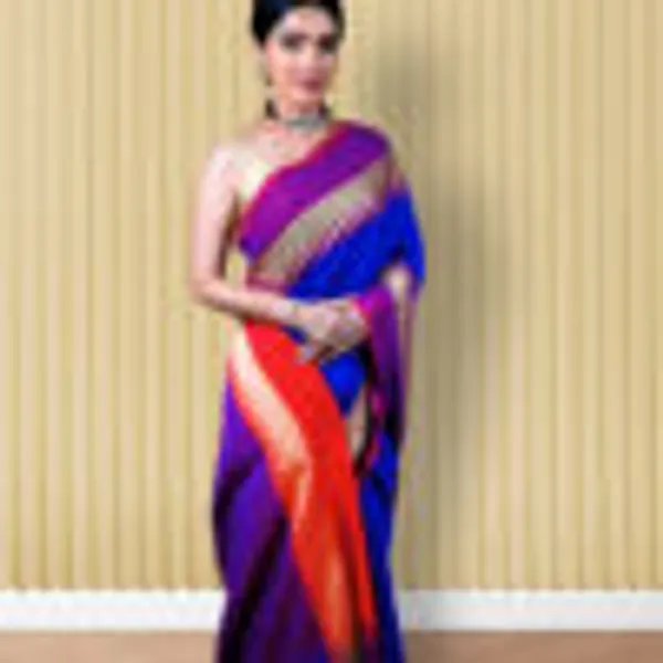 Blue_Cotton_Hand_Woven_Saree_For_Women