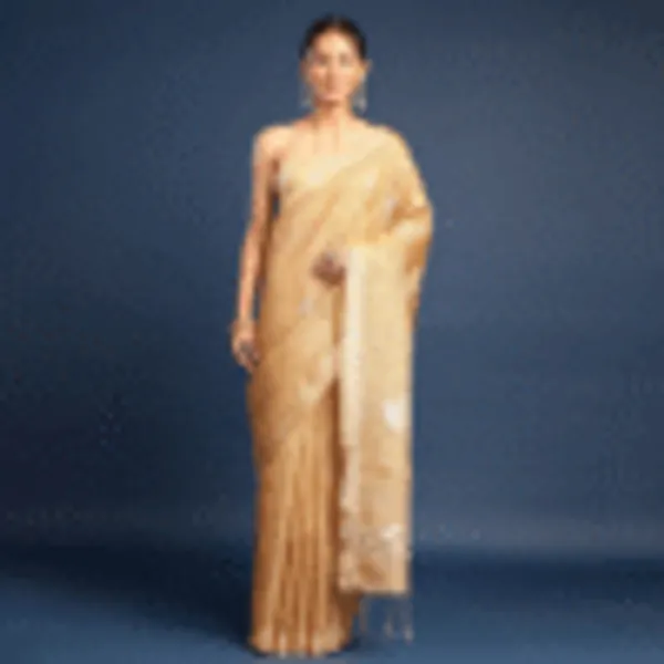 Golden_Tissue_Linen_Hand_Woven_Saree_For_Women