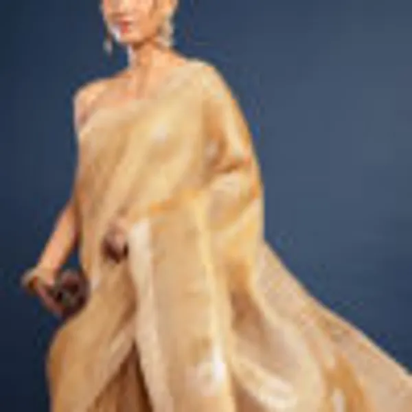 Golden_Tissue_Linen_Hand_Woven_Saree_For_Women