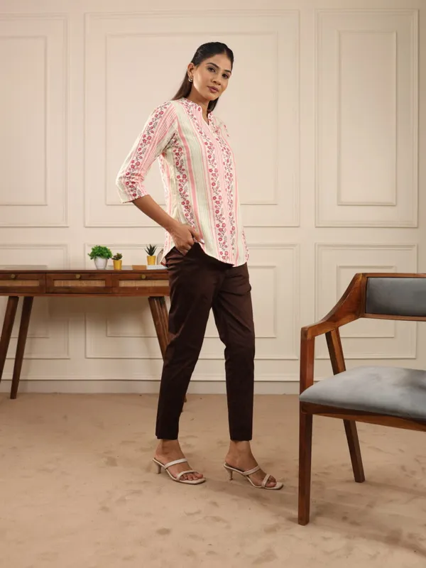 Coffee_Cotton_Lycra_Pant_For_Women