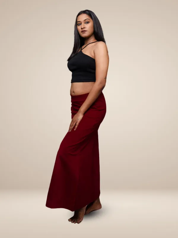 Maroon_Cotton_Lycra_Shapewear_For_Women