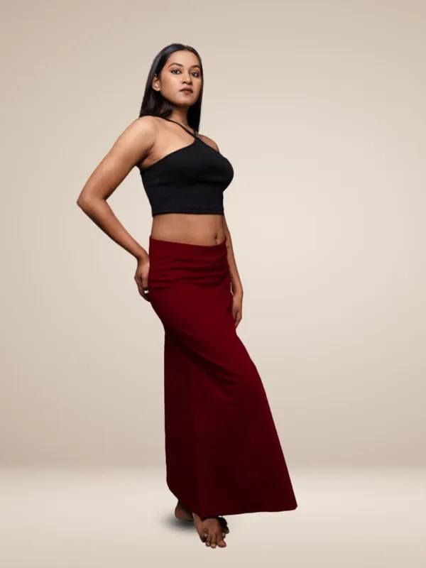 Maroon_Cotton_Lycra_Shapewear_For_Women