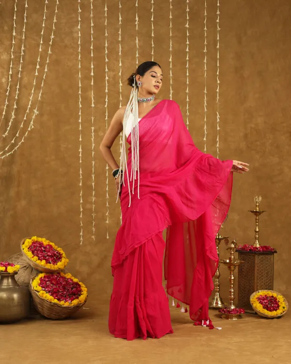 Hot_Pink_Mul_Cotton_Hand_Woven_Saree_For_Women